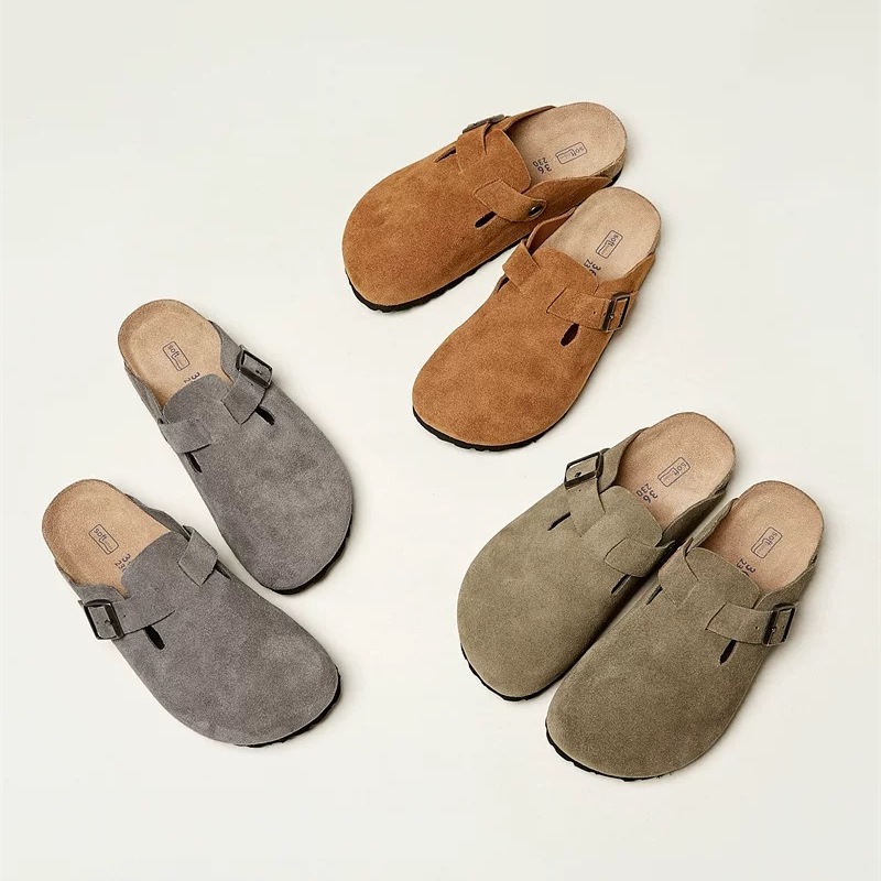 厚底显脚小百搭中性风包头半拖鞋