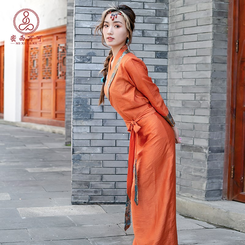 藏装女2024夏季新款西藏服藏装服装民族风博拉T暗花藏式旅拍藏服