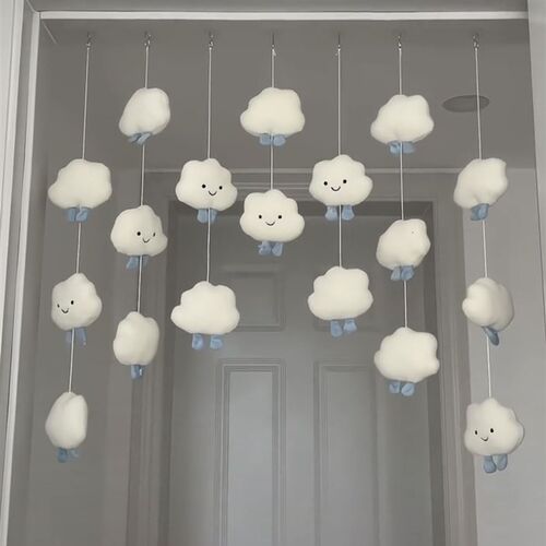 可爱云朵p门帘儿童挂饰房