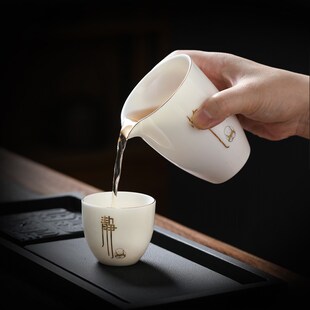 2025新款 茶具茶杯套装 陶白瓷盖碗高端家用年轻人功夫羊脂玉壶轻奢