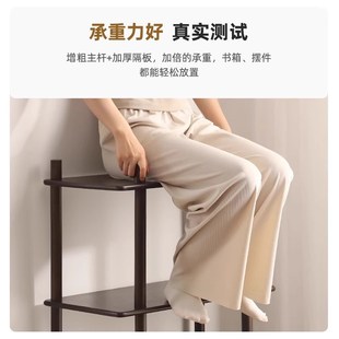 实木书架落地置物架家用学生靠墙书柜简易客厅木制架子阳台储物架