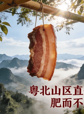 广东粤北山区腊肉新鲜无添加广式连州腊肉过年送礼自然风干货正品