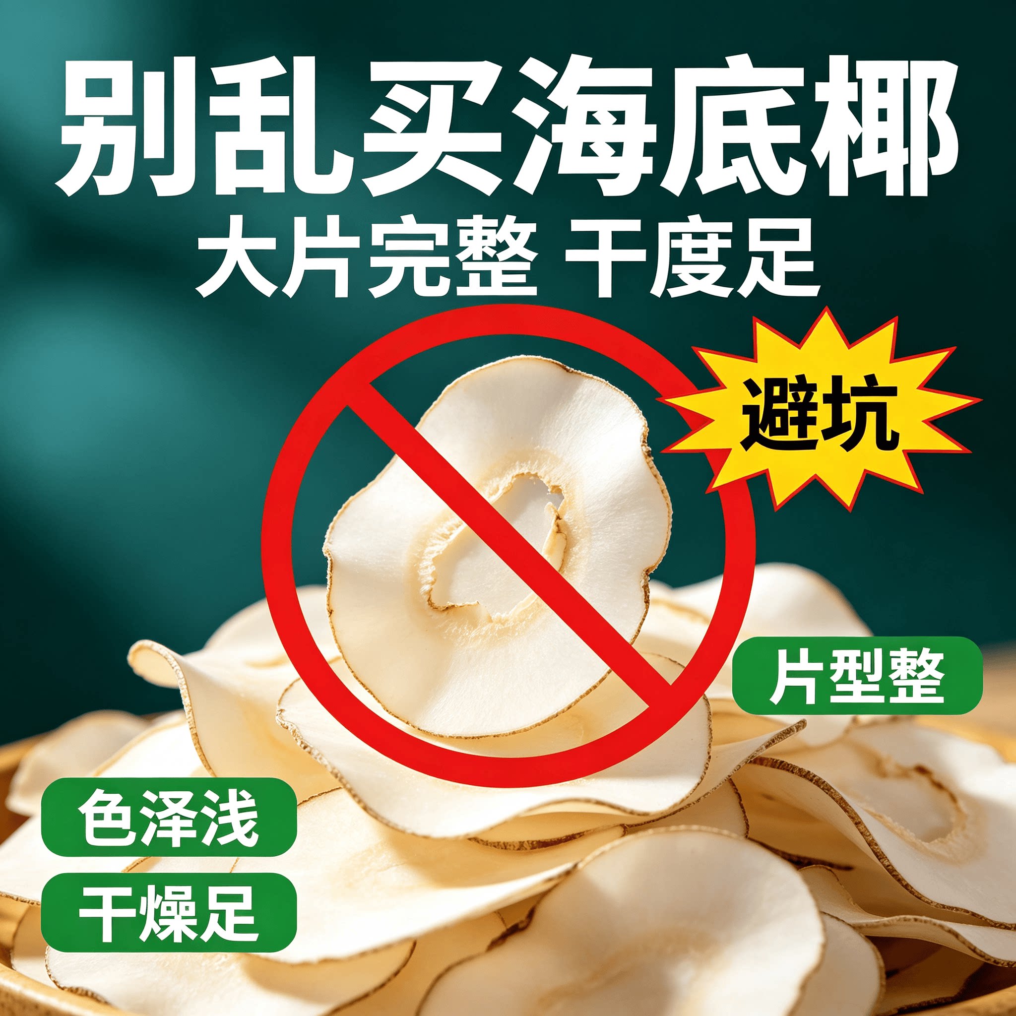 正宗海底椰片干500g新鲜中药材煲汤料包搭配竹蔗茅根雪梨无花果干