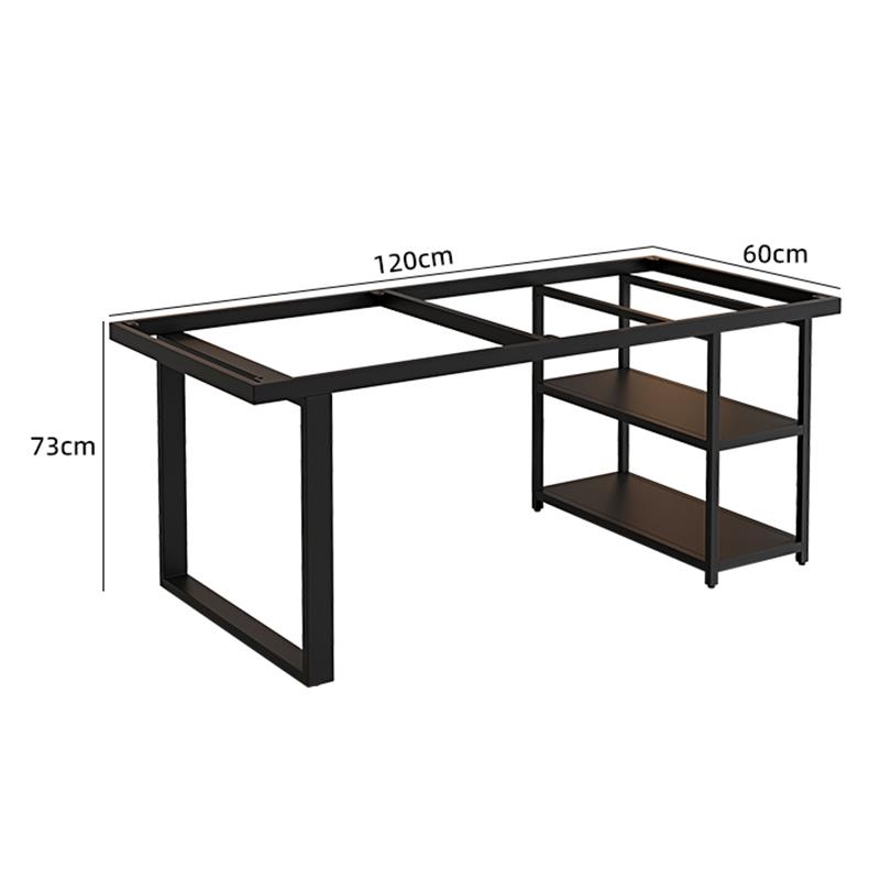岩板茶台双层桌脚大理石桌子腿支架大板茶桌钢架会议黑色极简桌腿