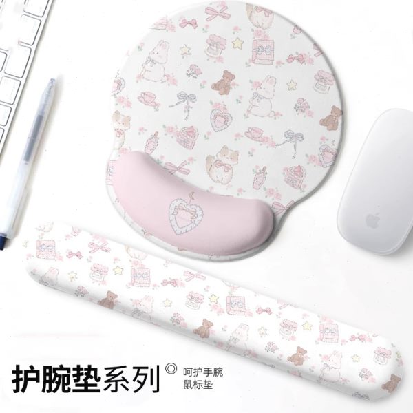 家用加厚护腕鼠标垫女生笔记本电脑办公键盘手托子原创手腕垫可爱