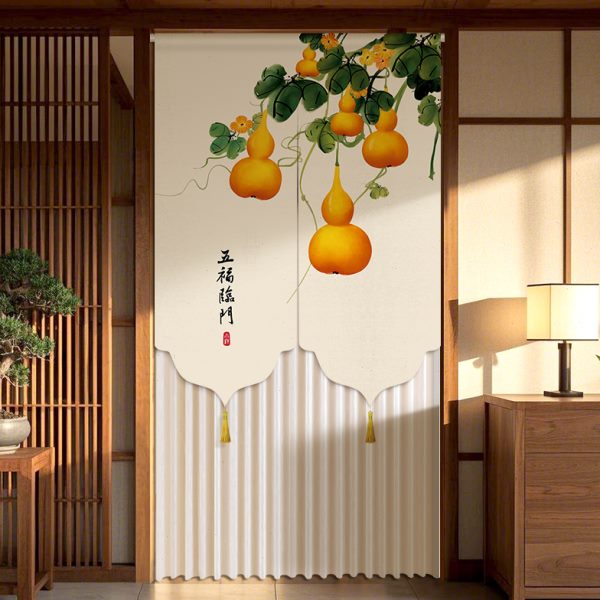 空调气免打孔防蚊高级葫芦防冷帘子卧室门帘隔断帘感家用客厅玄关
