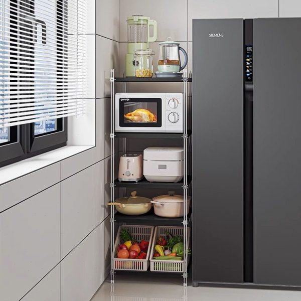 实心不锈钢微波炉置物架厨房烤箱架子大尺寸多功能落地多层收纳架,厨房/烹饪用具,微波炉置物架,淘宝优惠券,粉丝福利购,淘宝优惠卷