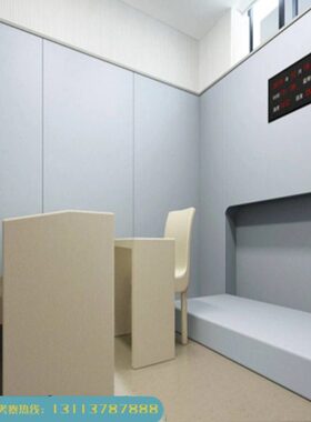 谈话室软包防撞纳米棉软包审询讯问室留置中心阻燃防撞墙面软包