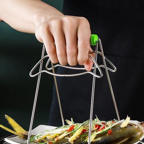 304不锈钢防滑防烫夹取碗夹子 取盘器夹菜碟子提砂锅蒸笼厨房神器