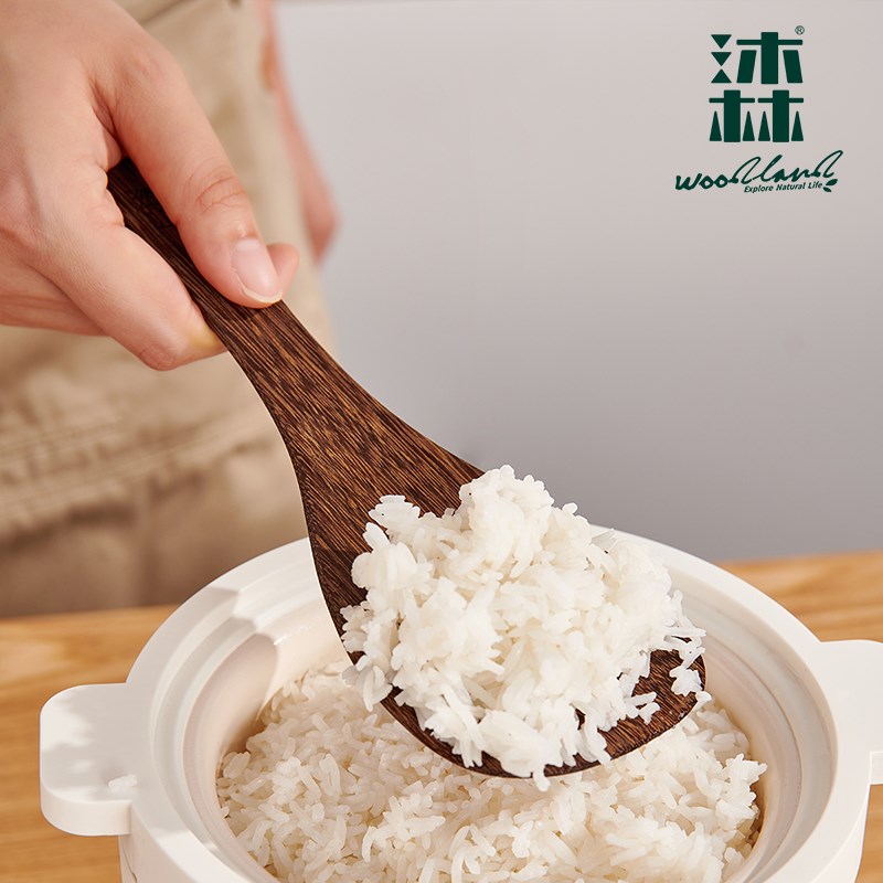 沐林饭勺家用原木饭勺鸡翅木y无漆无蜡不粘米易清洗质感木勺子