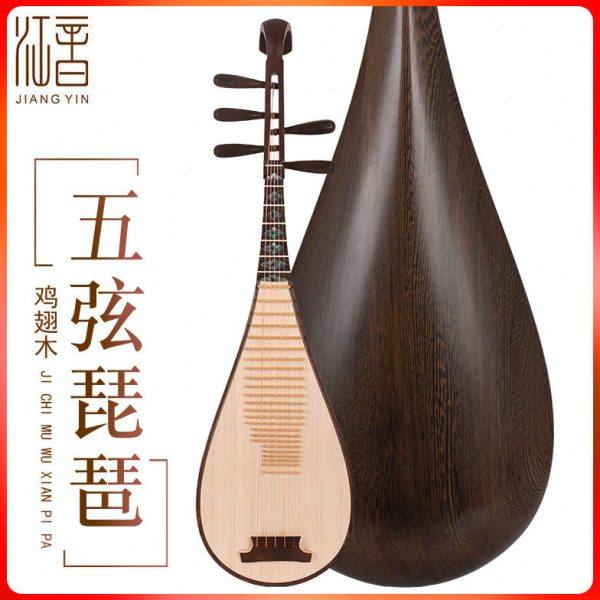 江音琵琶6915-1演奏演出五弦琵琶鸡翅木材质抛光弹拨拨弦民族乐器