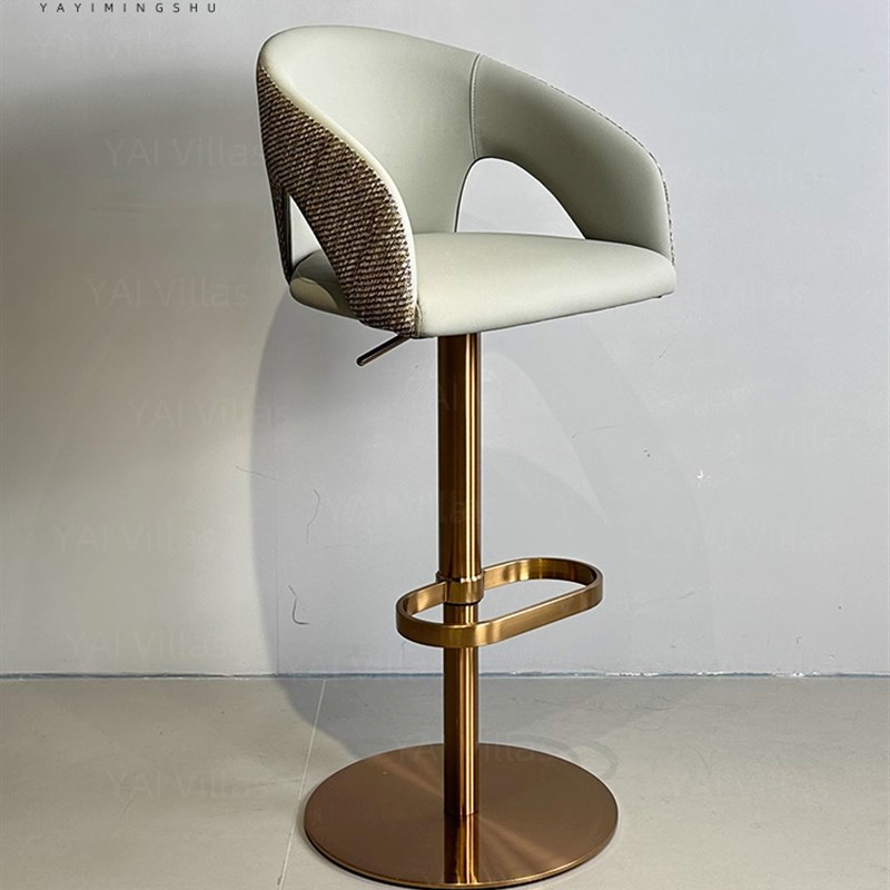 意大利Normcgore酒吧椅无障碍豪华现代艾尔莎艾尔莎酒吧椅不锈钢