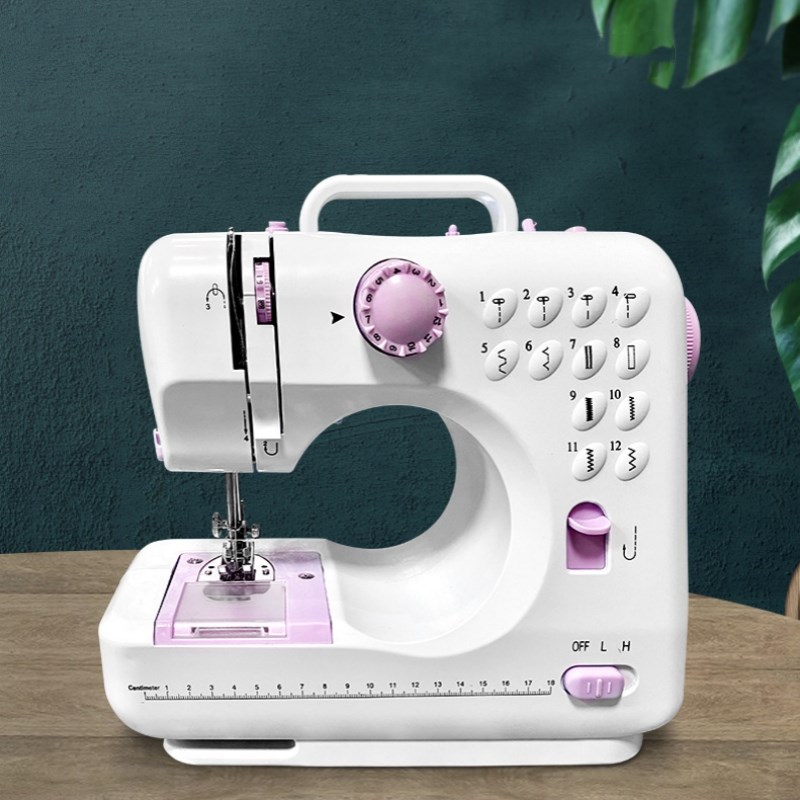 缝纫机家a用小型电动台式手动迷你吃厚锁边多功能全自动裁缝衣车
