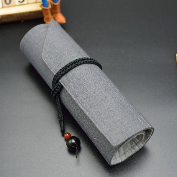 【包邮】一叶知秋手作 钢笔 笔帘太空灰男士简约商务钢笔收纳笔包
