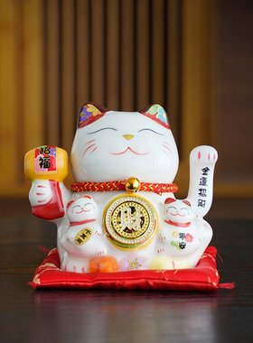 摇手招财猫摆件开业小号店铺收银台前台家居客厅装饰乔迁新居礼品