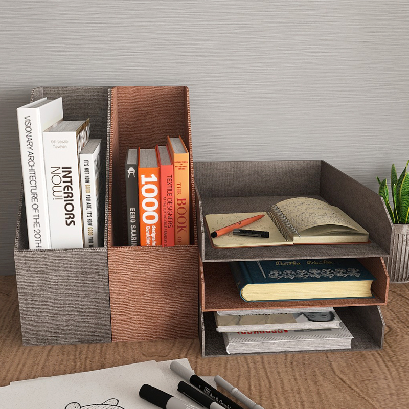 精英律师同款办公室书桌文件夹收纳盒桌面书架文件V架置物架书立