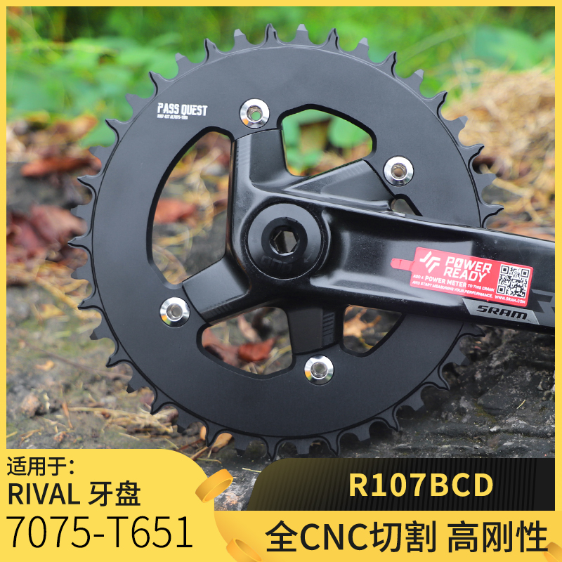 PASS QUEST SRAM Rival AXS牙盘曲柄正负齿单盘封闭盘盘Y片107BCD
