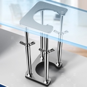 台面支撑架支撑杆可伸缩落地固定立柱不锈钢顶撑杆升降桌腿支撑脚