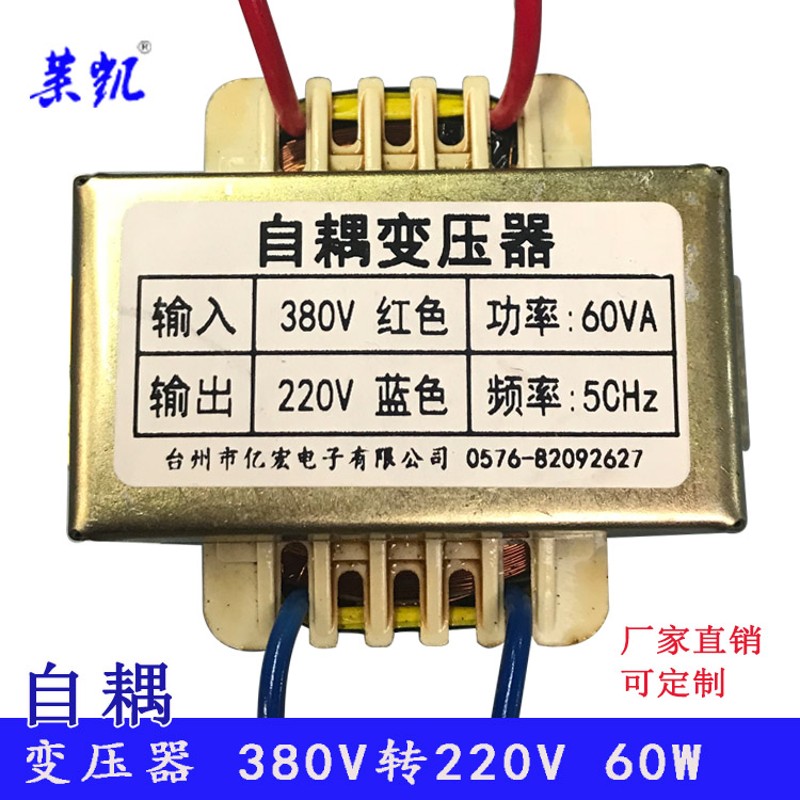 足功率60W变压器380V转220V电源变压器60瓦自耦交流变压器定制