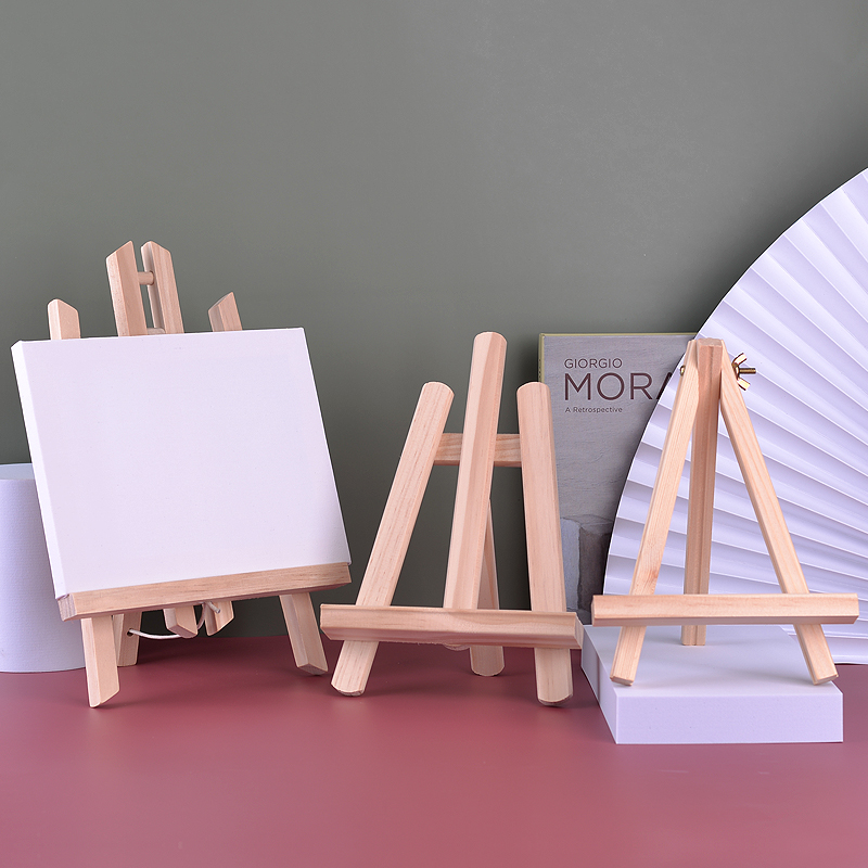 迷你桌面小中型画架台式展示画架木质儿童油画框支架桌上画板画架