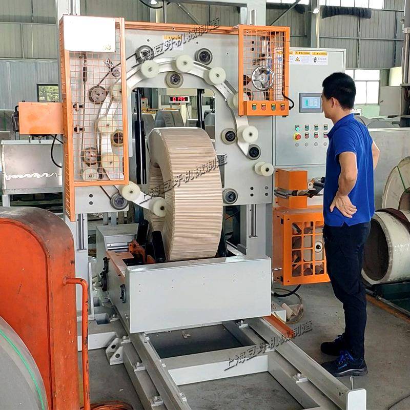 新款带卷打包机自动钢带缠绕包装机铜卷铝带卷缠绕打包机包邮