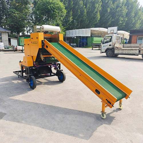 皮带式青储饲料机现货可补贴玉米秸秆青储饲料打包机60打捆包膜机