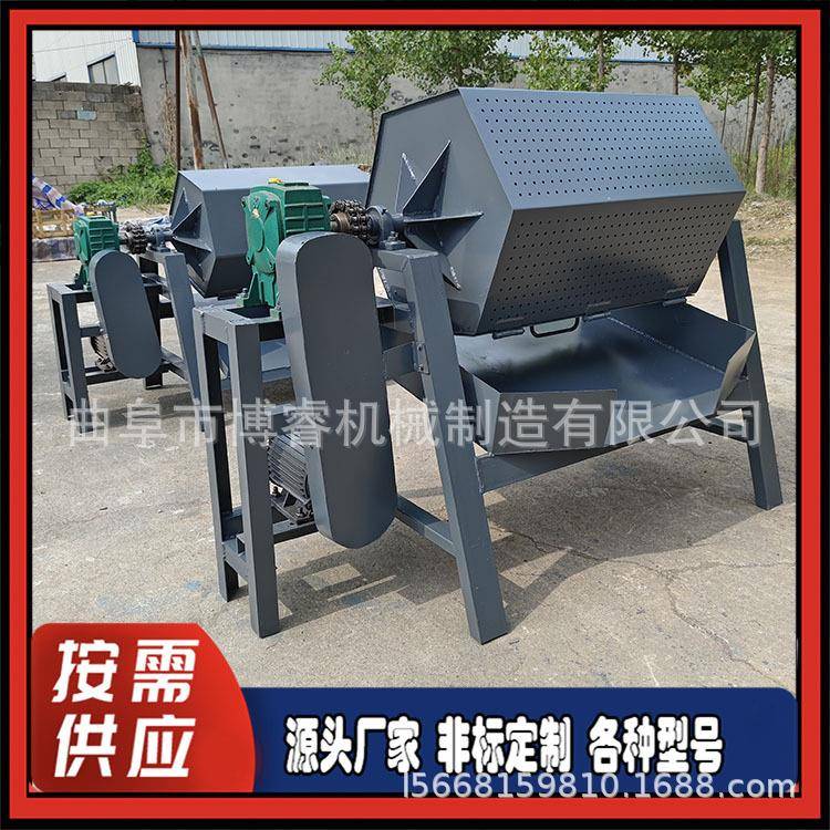 镀锌件打磨伸五金件除毛刺抛光机铁件除锈六角滚筒研磨机