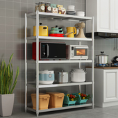 不锈钢置物架货架落地多层阳台置物架厨房储藏室仓库收纳整理定制