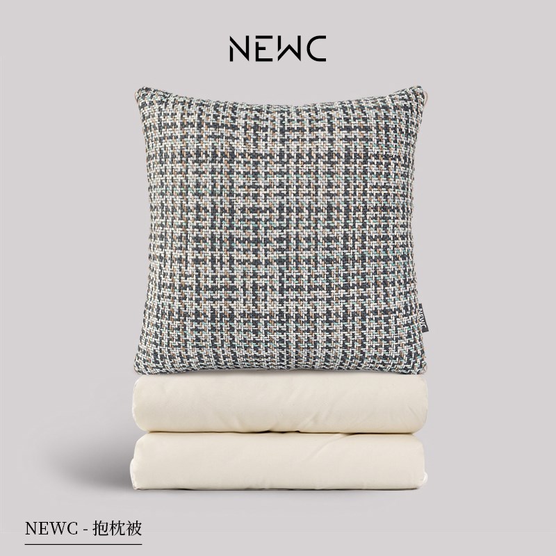 新宸优品办公室抱枕被223新款条纹两用午睡夏天空调被全棉水洗