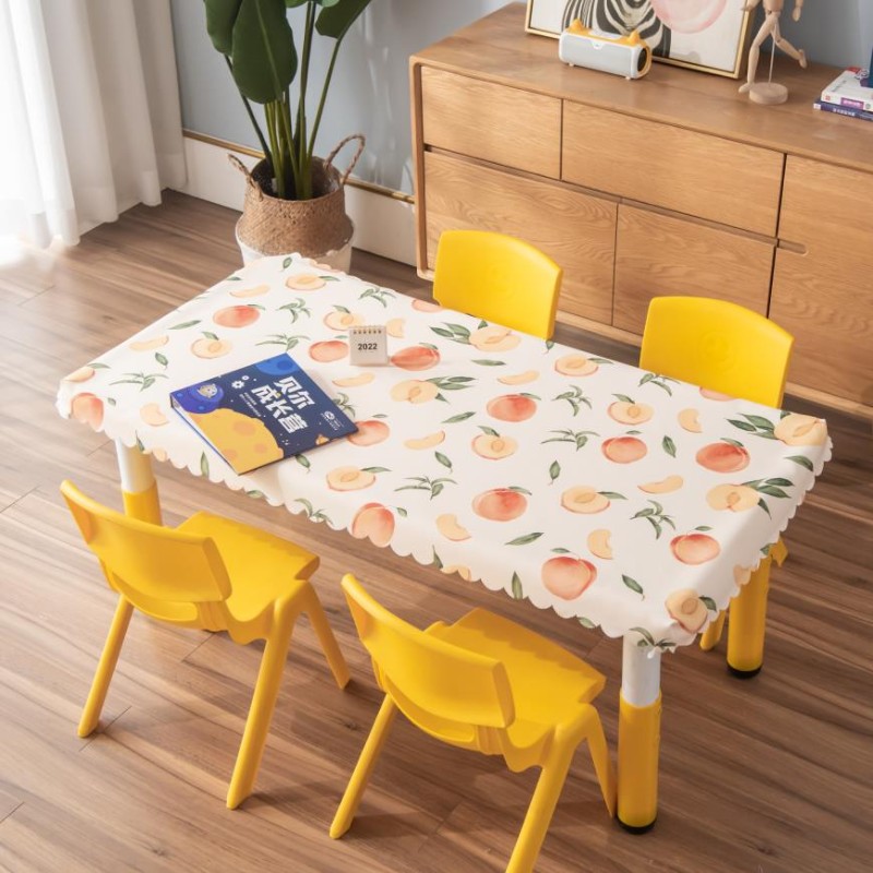 幼儿园桌布防水防油免洗美术室绘画画小清新耐脏可爱卡通桌子布