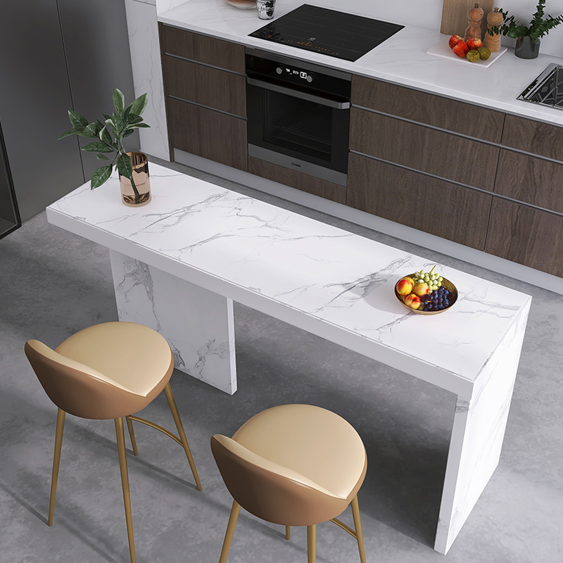 现代仿大理石纹防水防油免洗奶茶店咖啡厅吧台长方形桌垫