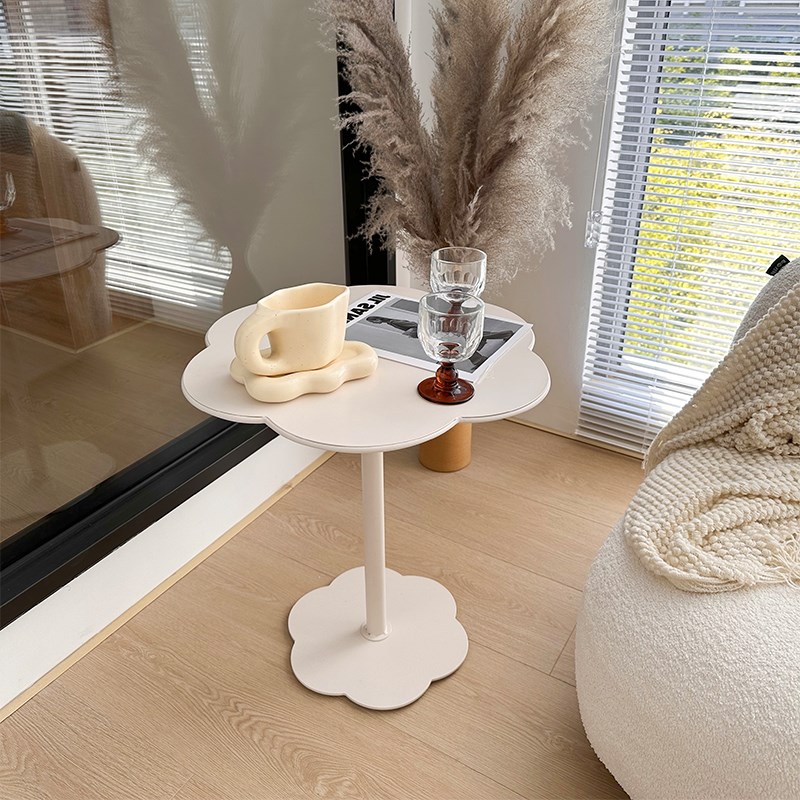 法式奶油风云朵小茶几客厅落地摆件沙发旁卧室房间床头柜软装饰品