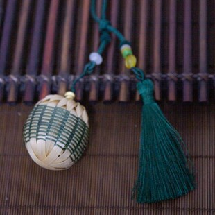 非遗手工艺竹编铃铛挂饰汉服宫铃饰品传统纯手工编织配饰竹铃铛