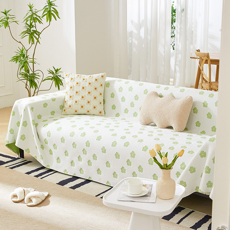 冰丝沙发巾夏季223新款凉感坐垫子夏天防滑皮沙发罩靠背全盖布