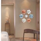 创意墙饰挂件陶瓷花壁挂墙饰壁饰客厅卧室墙壁背景墙上立体装 饰品