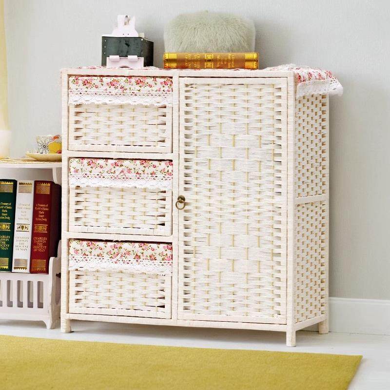 加厚藤编抽屉式收纳柜整理柜家用婴儿童宝宝衣柜储物床头柜鞋柜子,收纳整理,鞋柜,淘宝优惠券,粉丝福利购,淘宝优惠卷