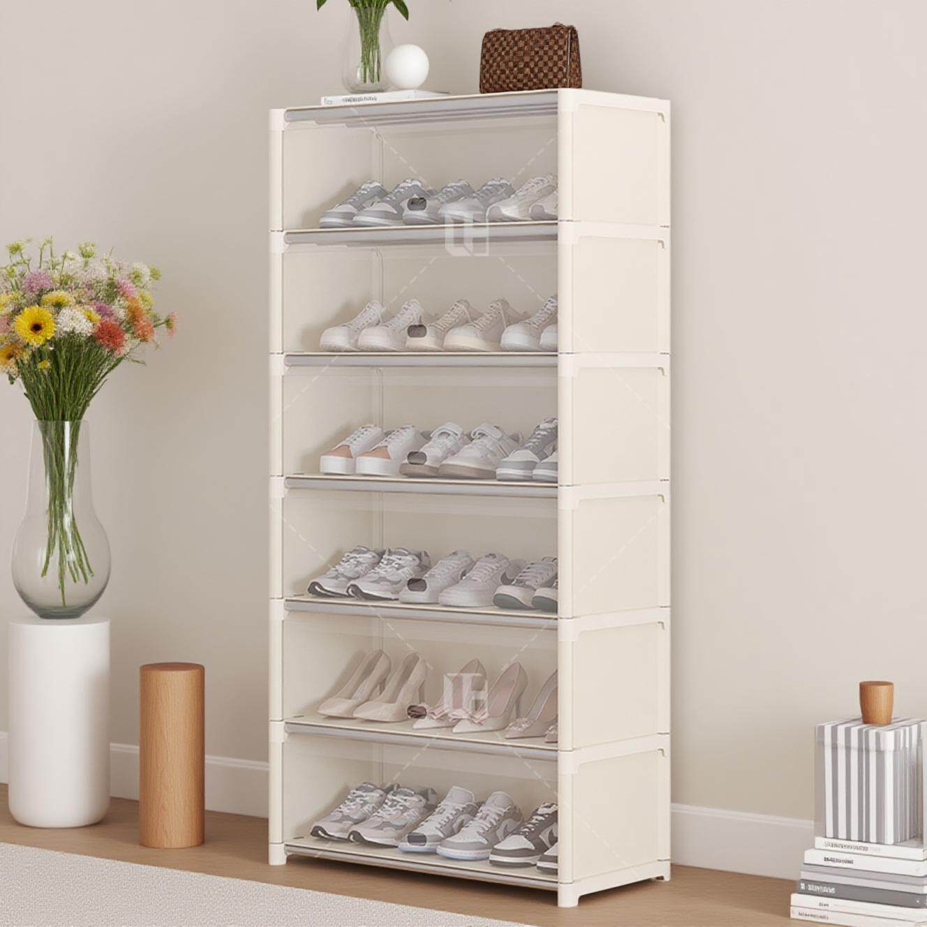 鞋柜收纳柜小窄入户门折叠鞋架防尘家用室内好看多层不占空间柜子