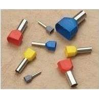 双管形预绝缘端子 管型冷压端子 TE1008 1000只 紫铜