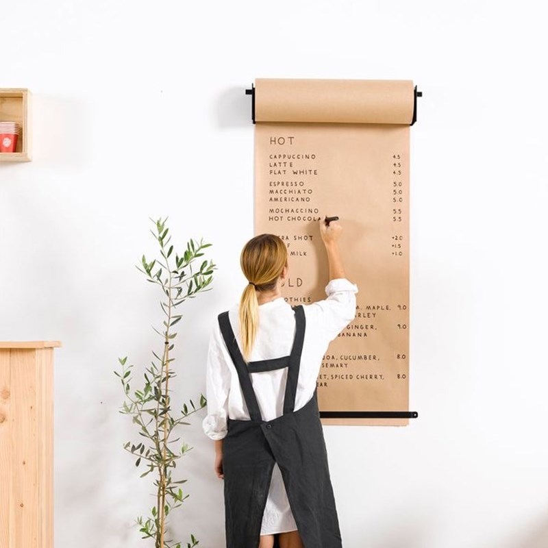 墙面装饰牛皮纸壁挂卷轴奶茶咖啡店手写菜单展示牌画纸酒吧留言板