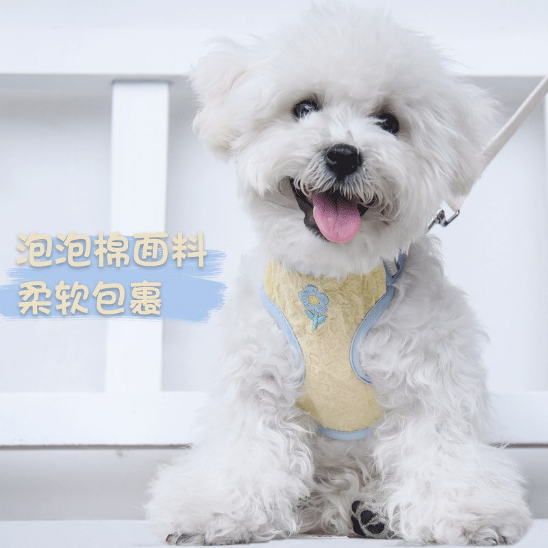 小狗狗牵引绳胸背带背心式遛狗绳子小型犬泰迪比熊外出狗链子