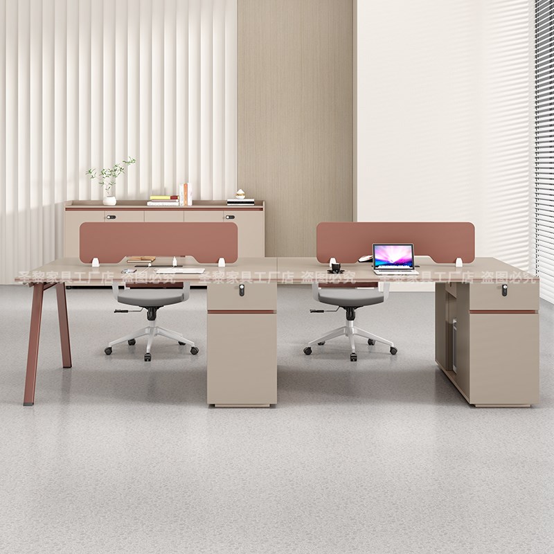 职员办公桌椅组合4/6人位简约现代办公室桌子屏风工位电脑桌卡座