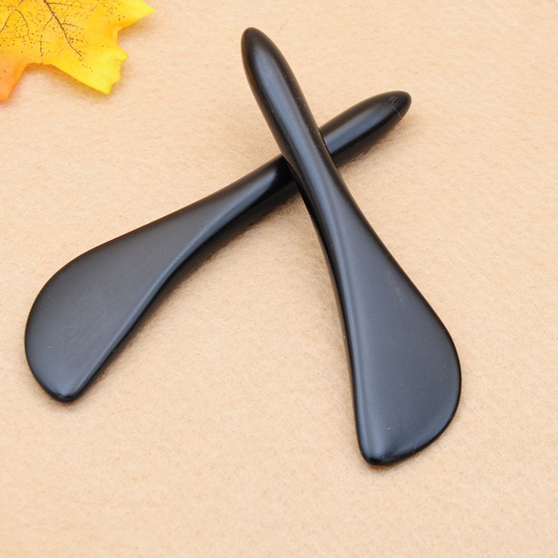 泗滨砭石拨筋棒美容棒女脸部刮痧棒面部眼部通用经络点穴棒一对