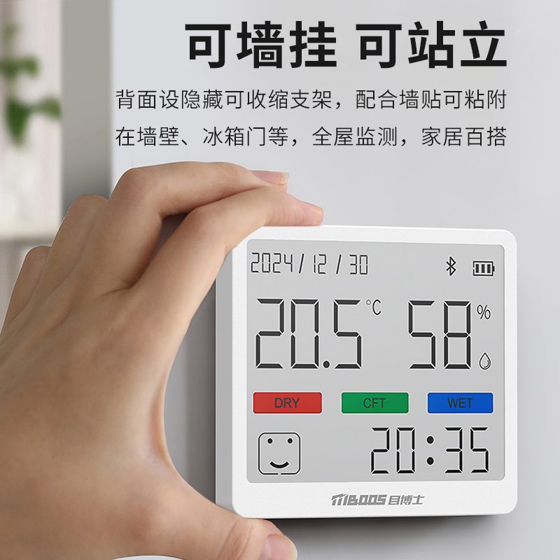 室内温度计家用精准婴儿房气温显示器高颜值电子数显干温湿度计表