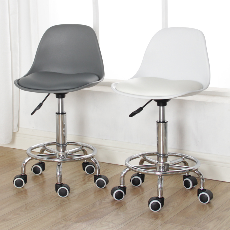 吧台椅家用升降旋转椅靠背小圆凳子收银台椅子前台椅实验室滑轮椅