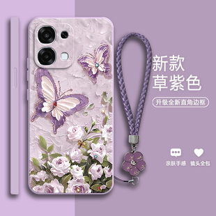 适用OPPOA6手机壳5G版PLS120油画蝴蝶opopa硅胶A6全包防摔保护opa套OPPOPKQ男女opp0pp0ppoa新款oppa外壳A65G