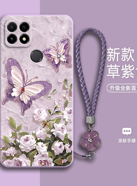 油画蝴蝶适用华为智选NZONES7手机壳5G新款nzone中国s7移动75G硅胶SP100保护套zones全包防摔男女外壳nzonesp