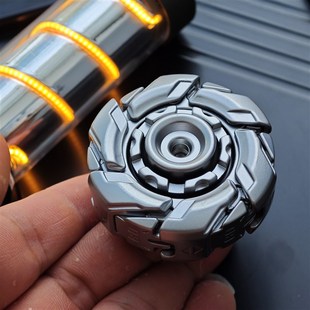 暴躁08旋转合金开l甲指解陀螺躁动陀尖解减压神器螺压玩具推牌edc