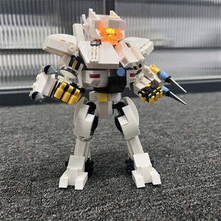 柒积创意彩木MOC环太平光y机甲切诺阿尔法可发洋益智拼装玩具