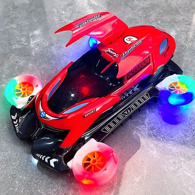 儿童玩具小汽车宝光灯宝音乐0婴儿B1-6岁3男孩仿真技特旋转电动车
