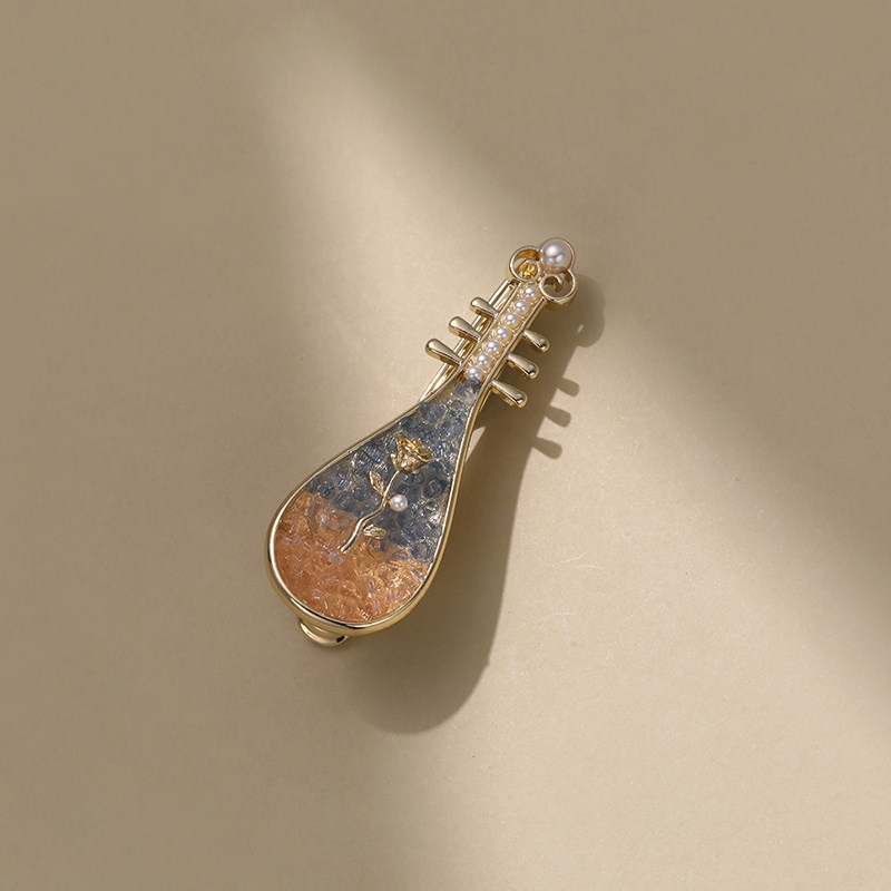 奇美拉边夹女2025年新款新中式古风琵琶侧边夹刘海发夹鸭嘴夹头饰